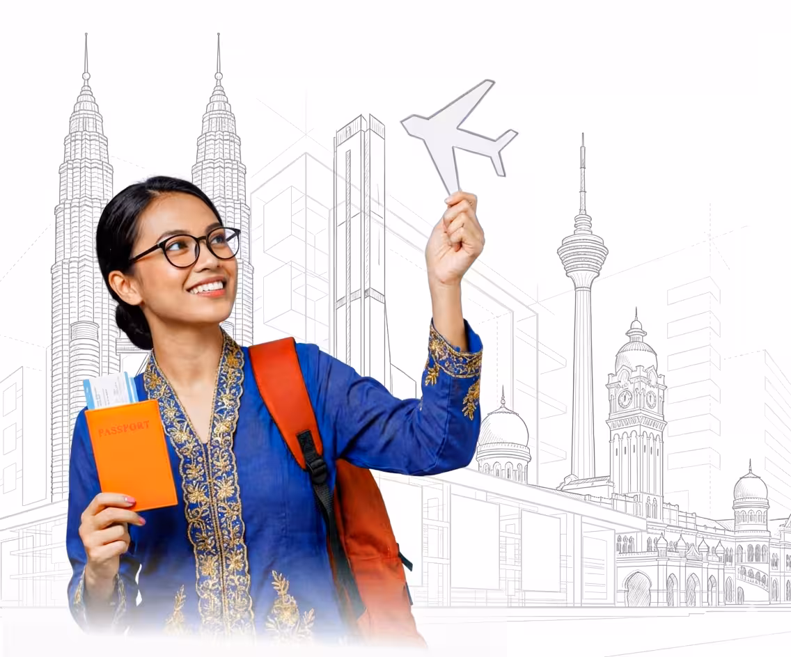 Student planning education abroad