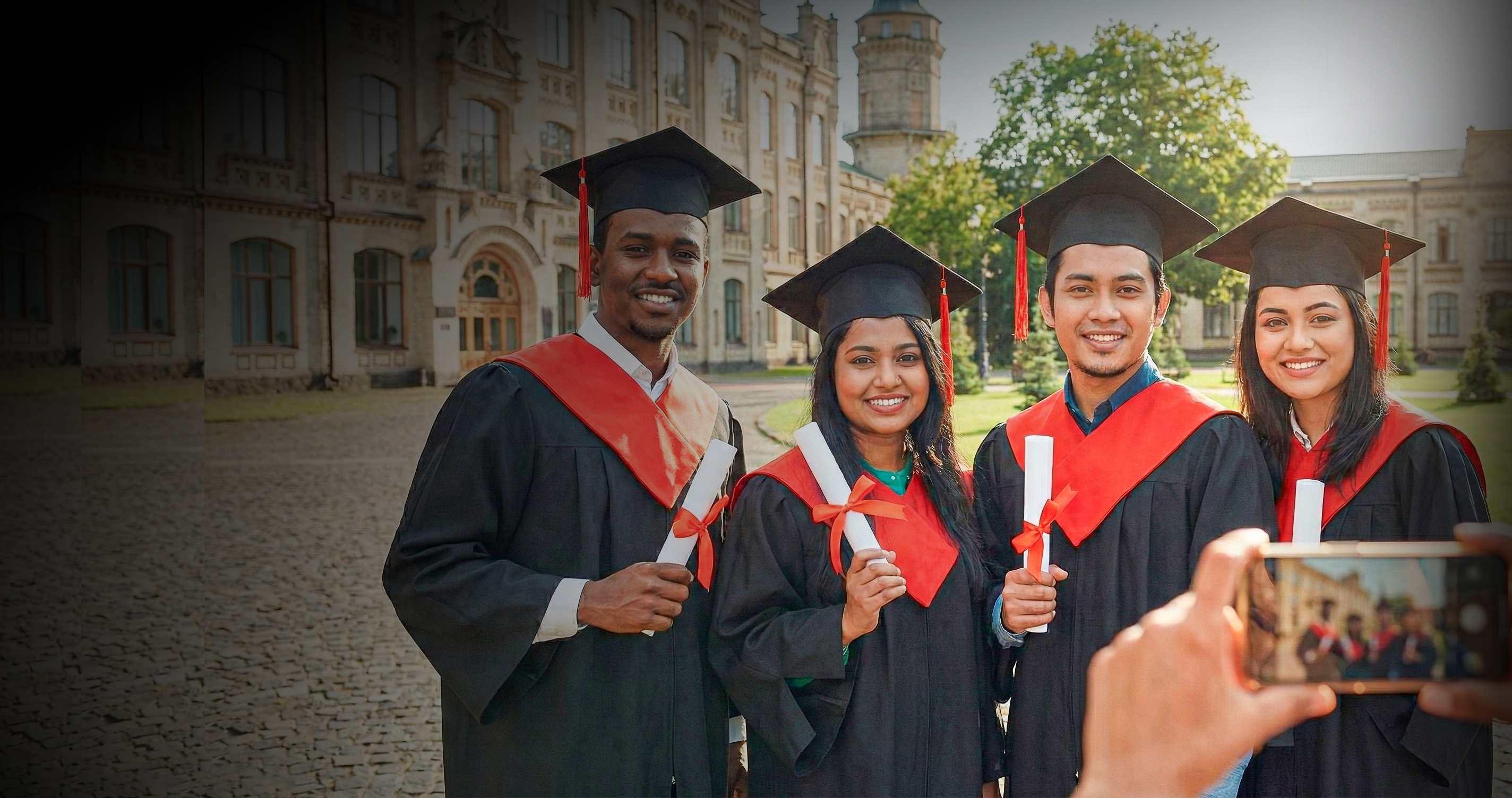 Students starting their study abroad journey